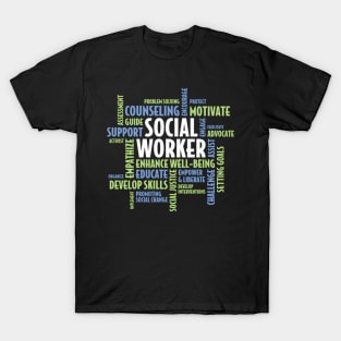 Words - Lcsw Social Work Month For Social Worker T-Shirt